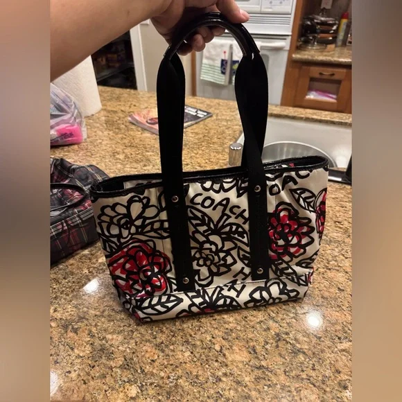 Coach Handbag - Poppy Daisy Floral Graffiti - Picture 1 of 6